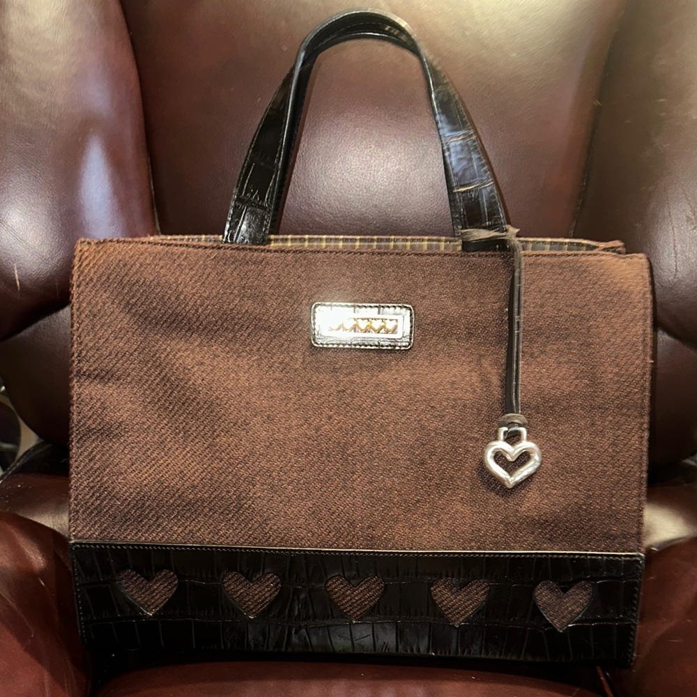Brighton Wool & Croc Leather Bag